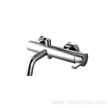 Chrome Wall Mounted Single Lever Mixer Bath Faucet